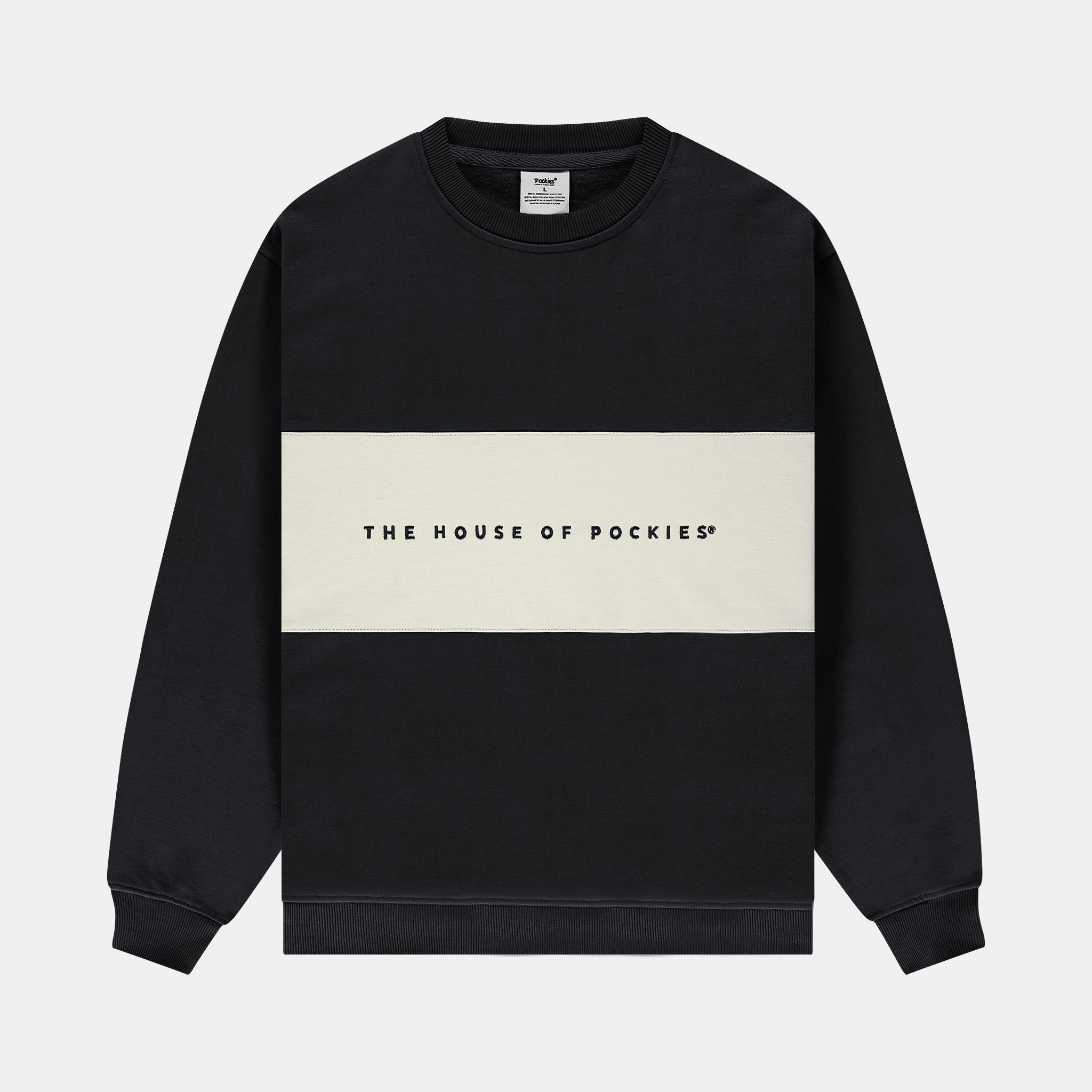 Faux Black Panel Crew