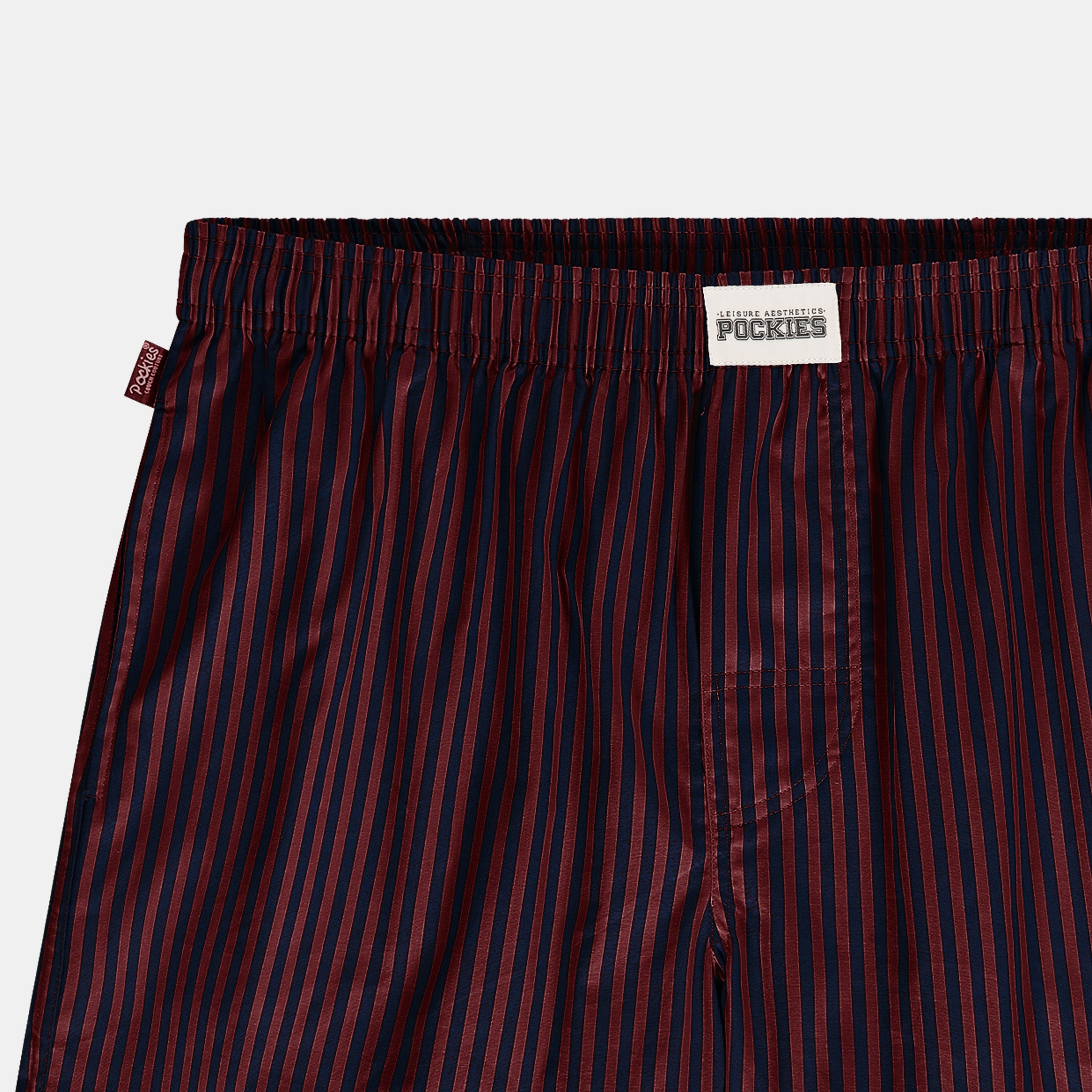 Striped Boyfriend Boxers - Navy/Red
