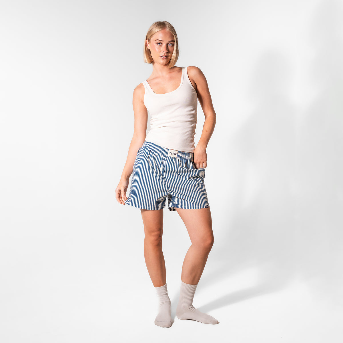 Blue Striped - Boyfriend Boxers