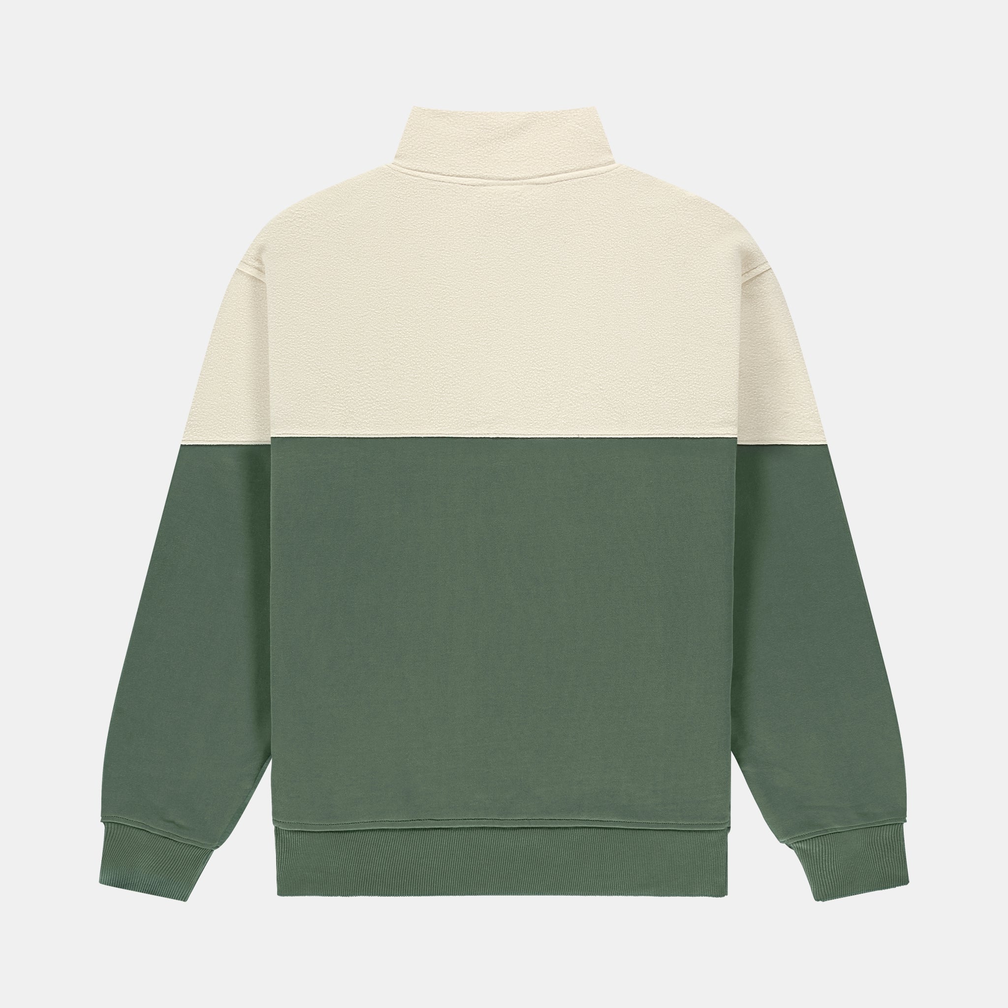 Green Panel Zip 1/2 fleece