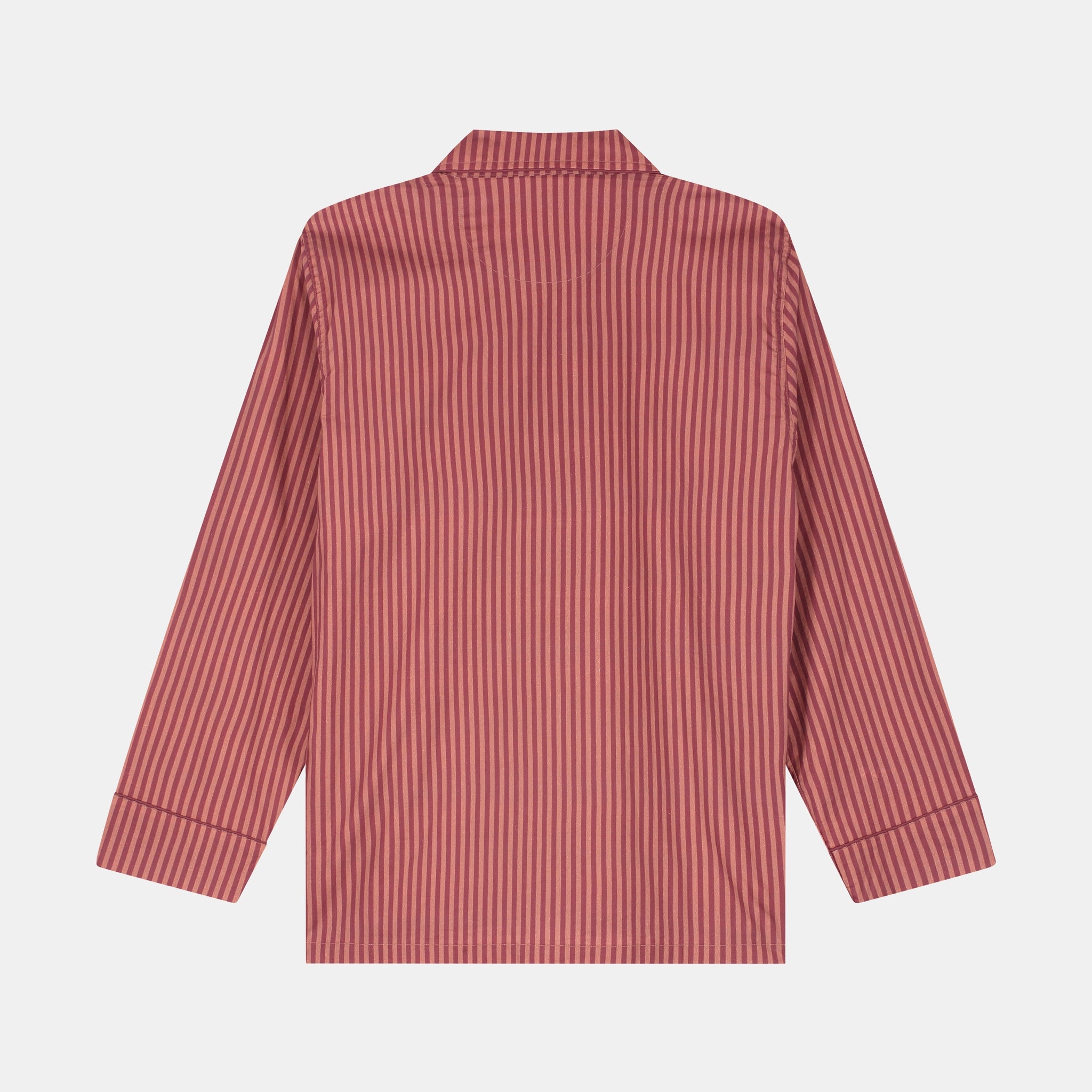 Striped Pyjama Shirt - Red/Orange