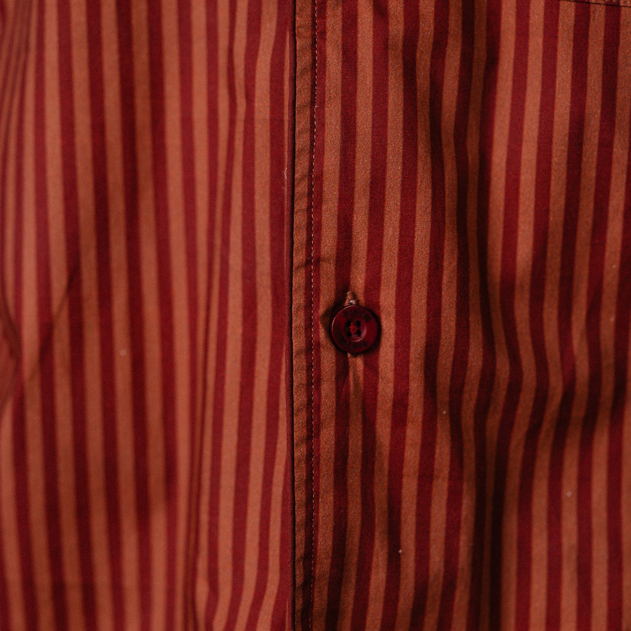 Striped Pyjama Shirt - Red/Orange